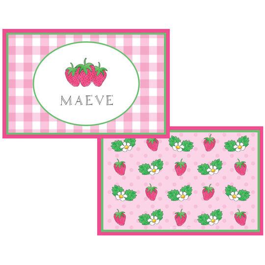 Strawberry Patch Laminated Placemat